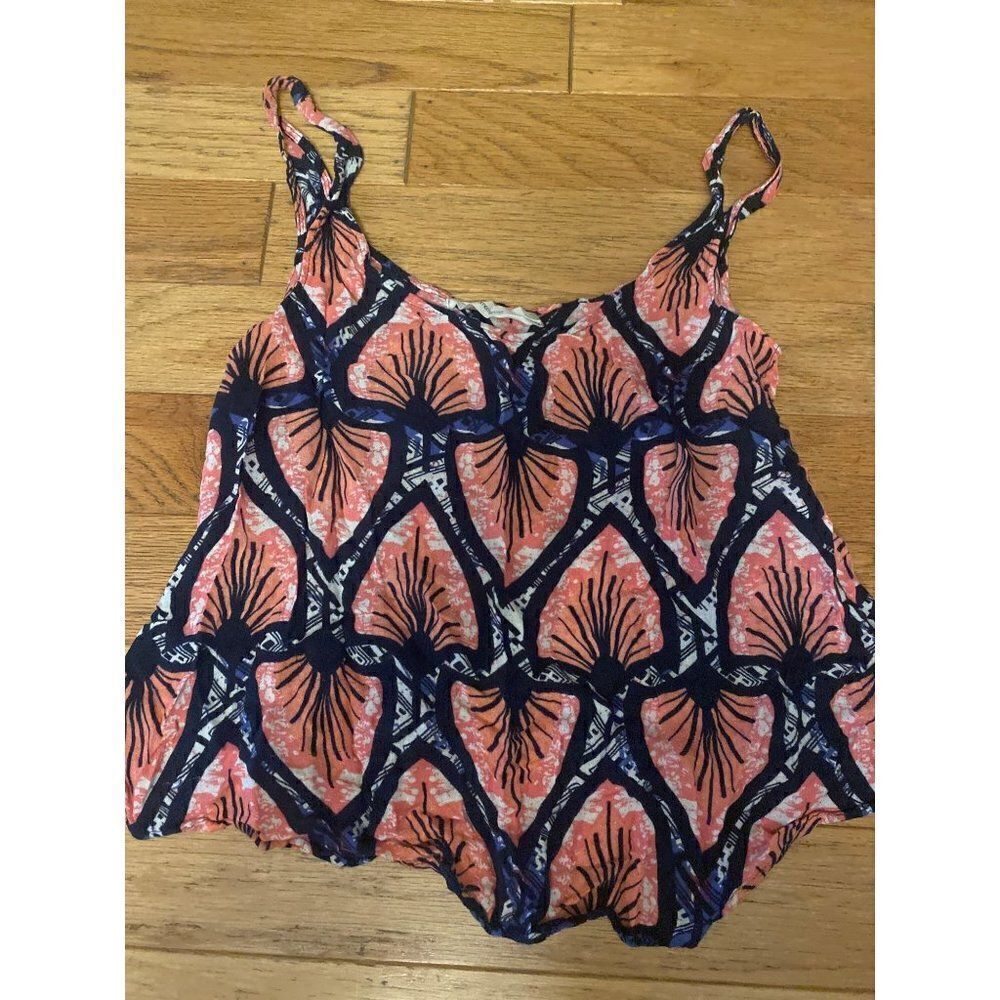 Women's Secret, women's multicolor patterned, thin strap flowy tank top size SM